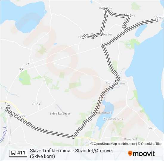 411 Bus Line Map