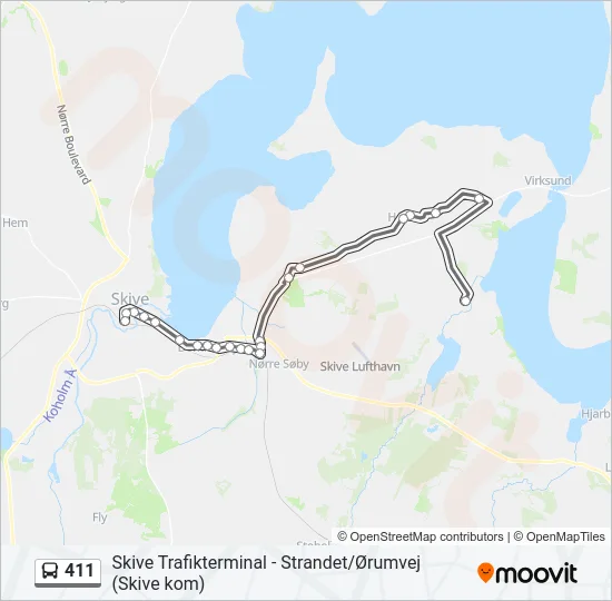 411 Bus Line Map