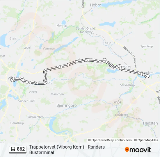 862 Bus Line Map