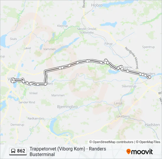 862 Bus Line Map