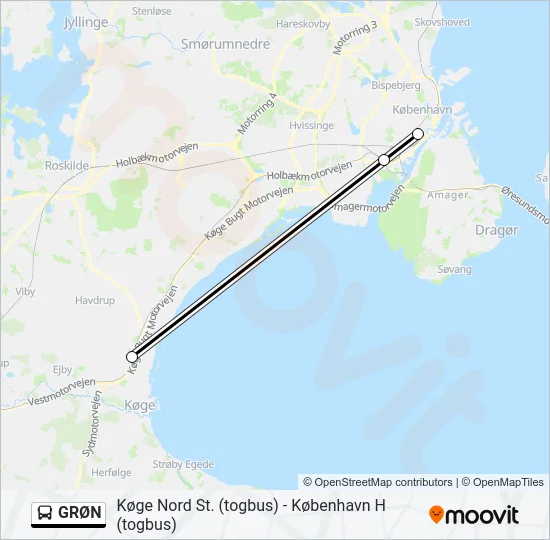 GRØN Bus Line Map