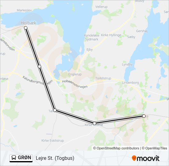 GRØN bus Linjekort