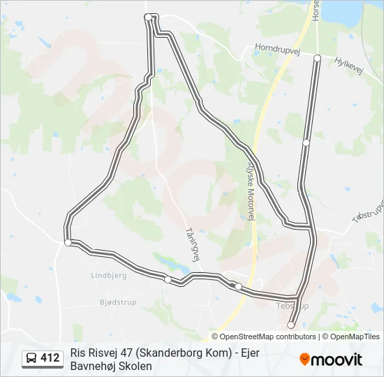 412 Bus Line Map