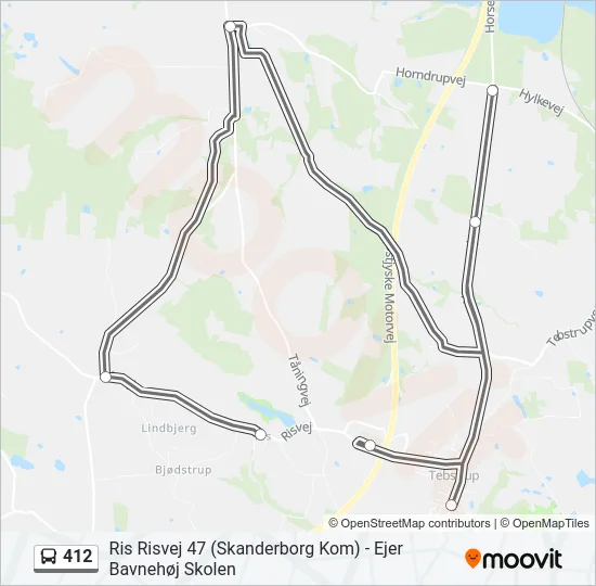 412 Bus Line Map