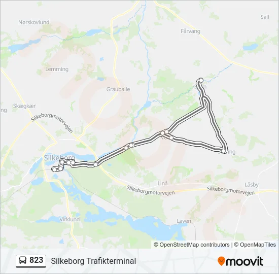 823 Bus Line Map