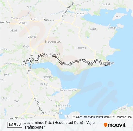 833 Bus Line Map