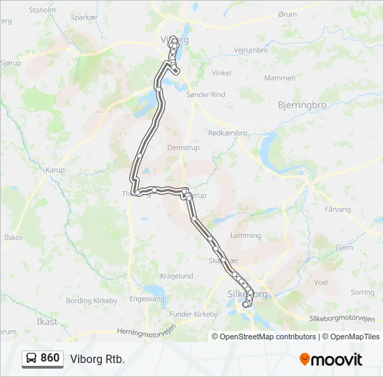 860 Bus Line Map