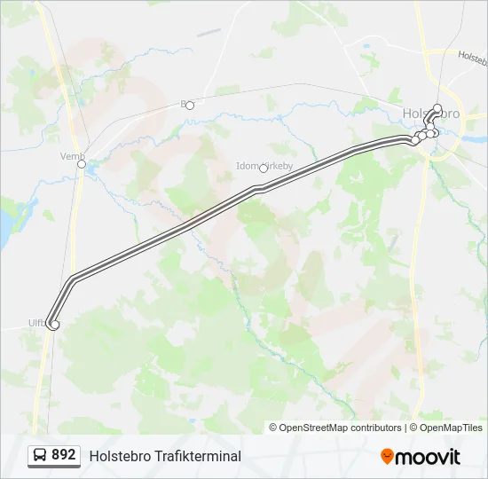 892 Bus Line Map