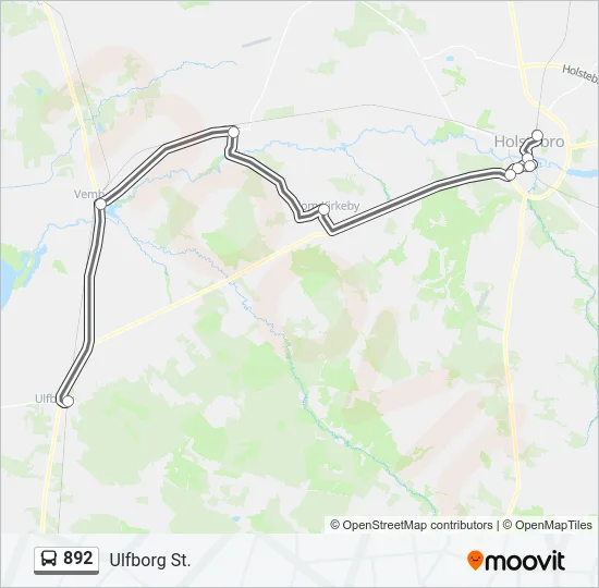 892 Bus Line Map