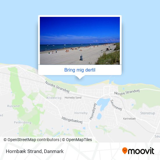 Hornbæk Strand kort
