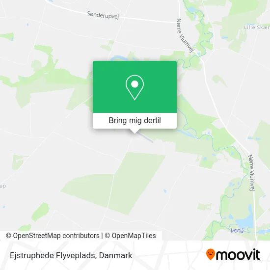 Ejstruphede Flyveplads kort