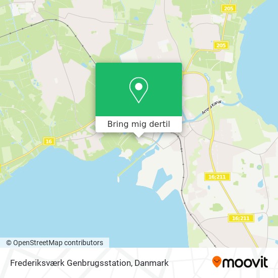 Frederiksværk Genbrugsstation kort