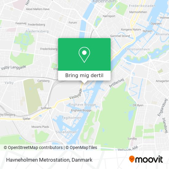 Havneholmen Metrostation kort