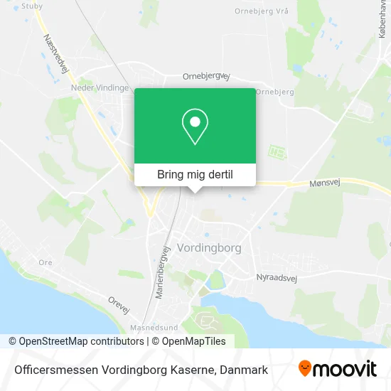 Officersmessen Vordingborg Kaserne kort