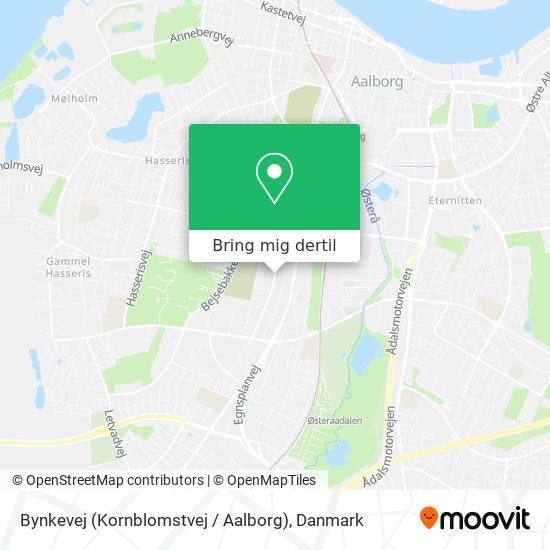 Bynkevej (Kornblomstvej / Aalborg) kort