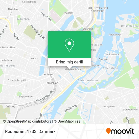 Restaurant 1733 kort