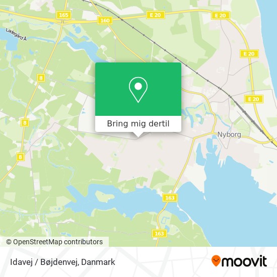 Idavej / Bøjdenvej kort