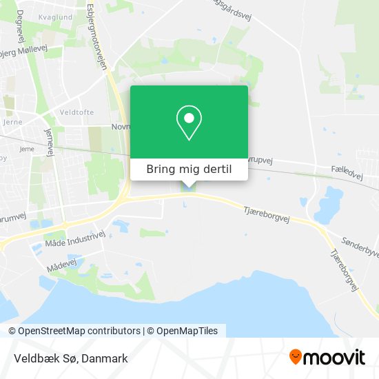 Veldbæk Sø kort