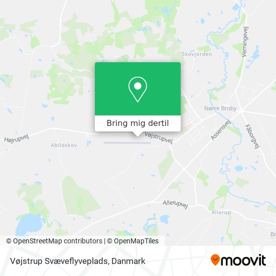 Vøjstrup Svæveflyveplads kort