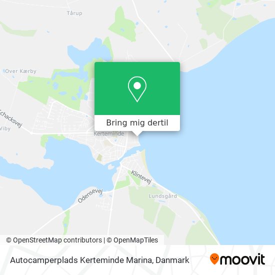 Autocamperplads Kerteminde Marina kort