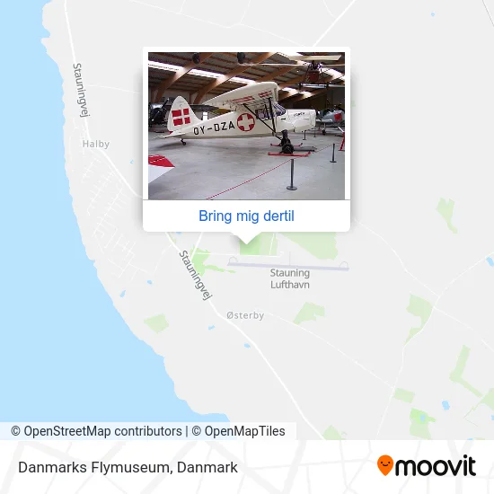 Danmarks Flymuseum kort