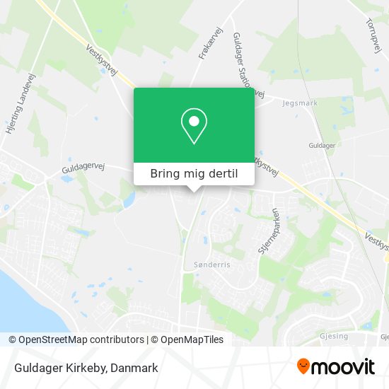 Guldager Kirkeby kort