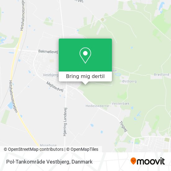 Pol-Tankområde Vestbjerg kort