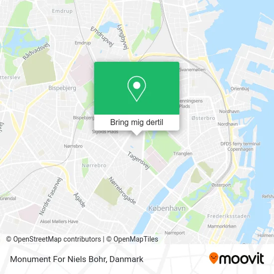 Monument For Niels Bohr kort