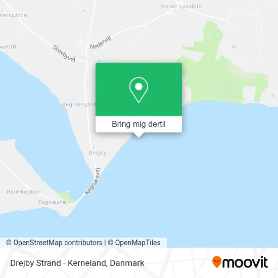 Drejby Strand - Kerneland kort