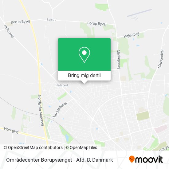 Områdecenter Borupvænget - Afd. D kort