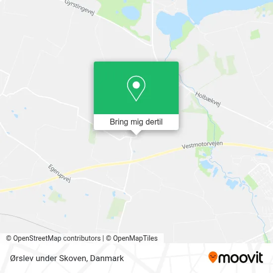 Ørslev under Skoven kort