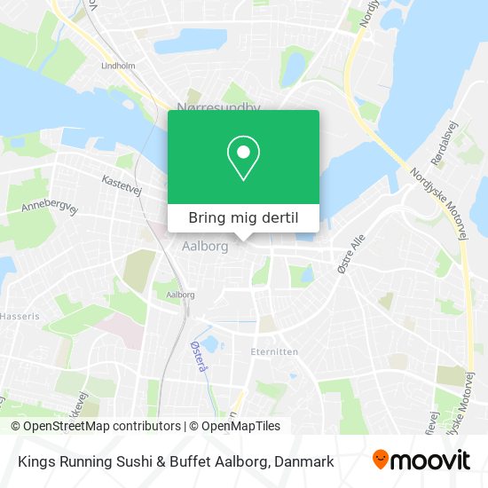 Kings Running Sushi & Buffet Aalborg kort