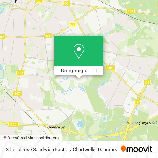 Sdu Odense Sandwich Factory Chartwells kort