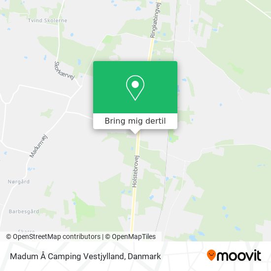 Madum Å Camping Vestjylland kort