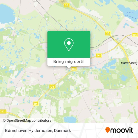 Børnehaven Hyldemosen kort