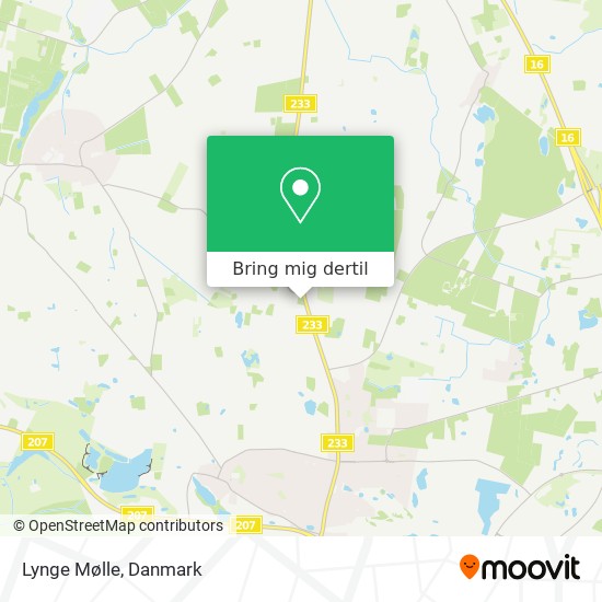 Lynge Mølle kort