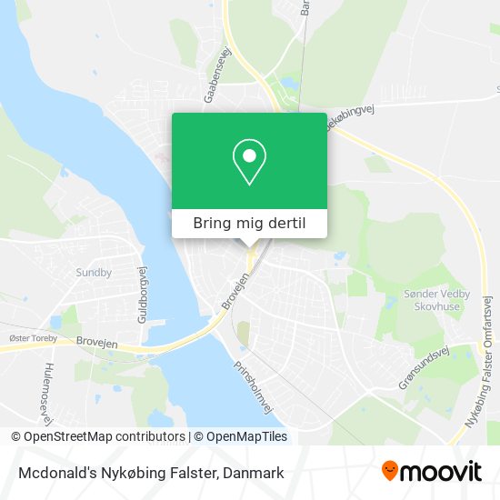 Mcdonald's Nykøbing Falster kort