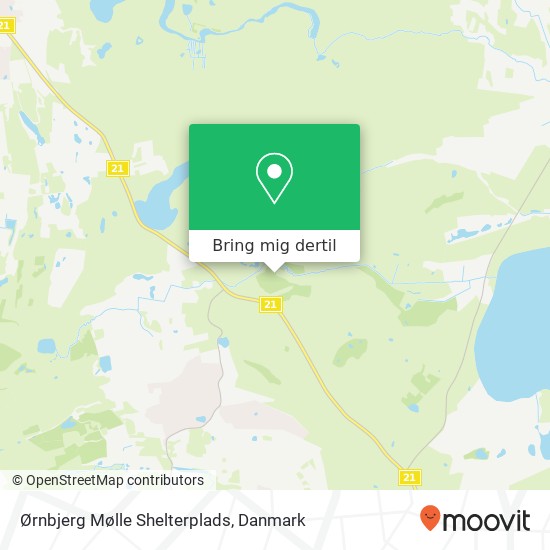 Ørnbjerg Mølle Shelterplads kort