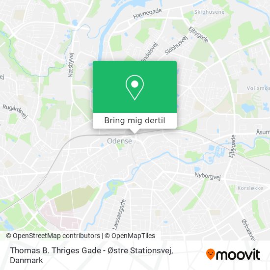 Thomas B. Thriges Gade - Østre Stationsvej kort