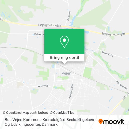 Buc Vejen Kommune Kærsdalgård Beskæftigelses- Og Udviklingscenter kort