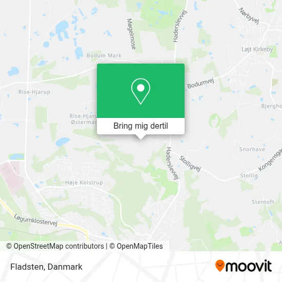 Fladsten kort