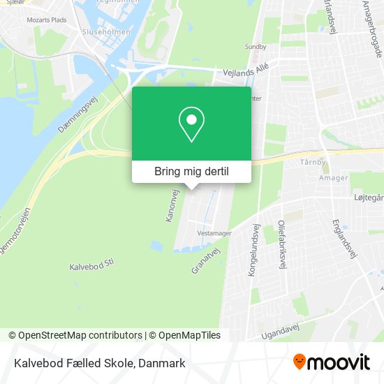 Kalvebod Fælled Skole kort