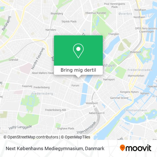 Next Københavns Mediegymnasium kort