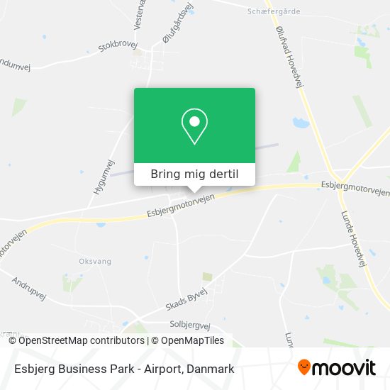 Esbjerg Business Park - Airport kort