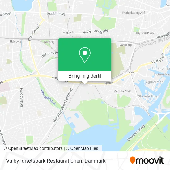 Valby Idrætspark Restaurationen kort