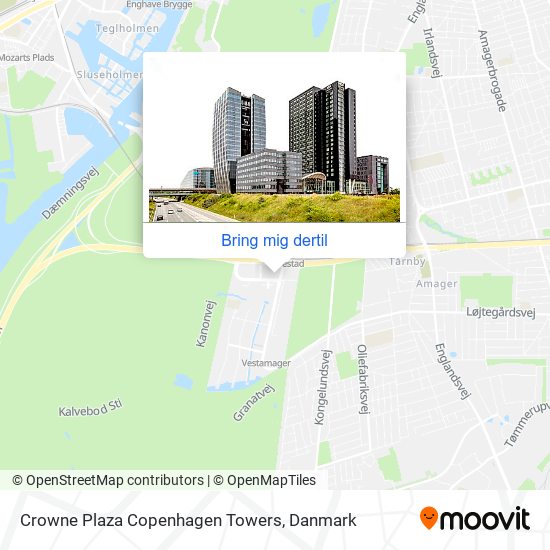 Crowne Plaza Copenhagen Towers kort