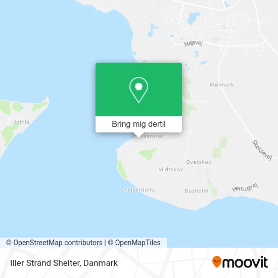 Iller Strand Shelter kort