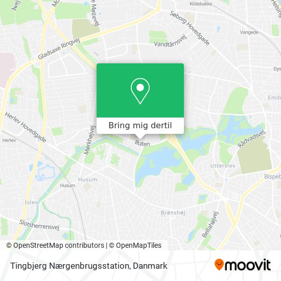 Tingbjerg Nærgenbrugsstation kort