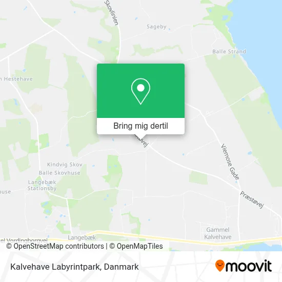 Kalvehave Labyrintpark kort