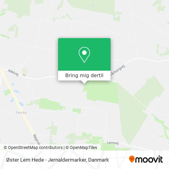 Øster Lem Hede - Jernaldermarker kort